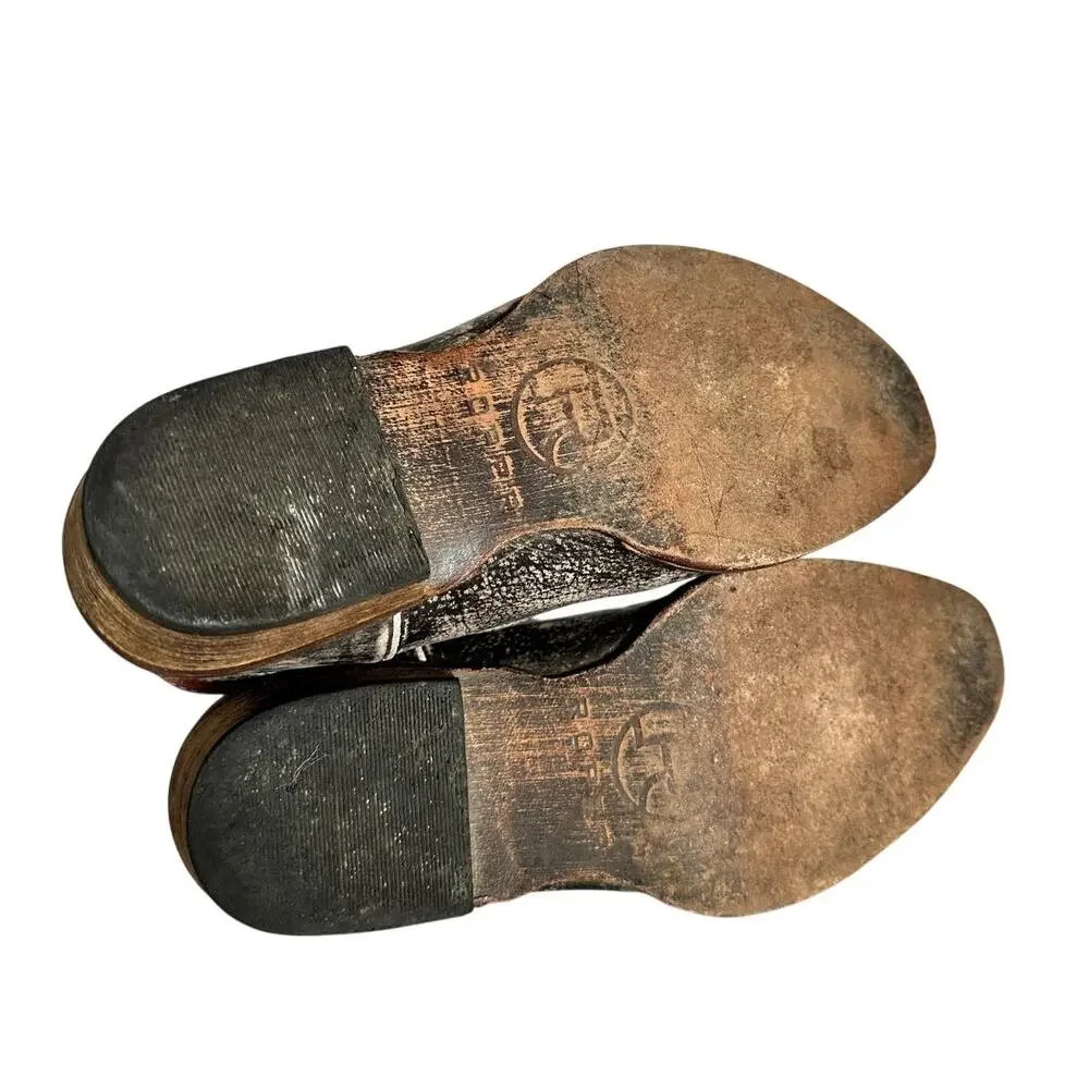 Roper Women’s American Flag Cowboy Boots Size 7 Leather Western Pull-On - Picture 6 of 8